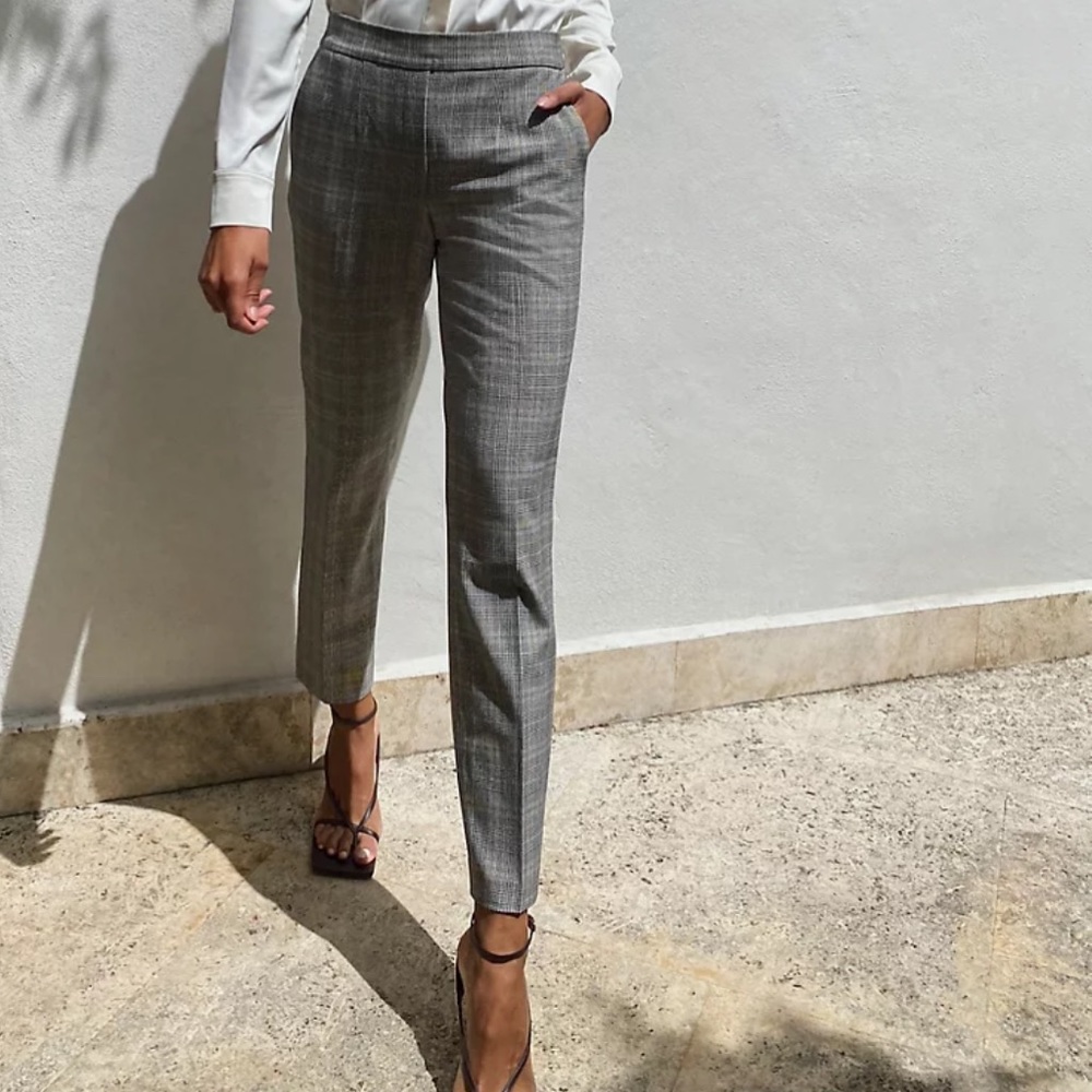 Aritzia Babaton Conan Pant Size 4 in Lg Glencheck Black/White